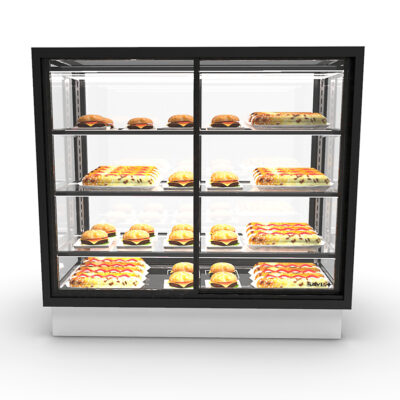 Vitrina Expositora Caliente Integra Drop-In Cristal Recto 3 Estantes 1000x600x815h mm DP-100-80CA Sayl