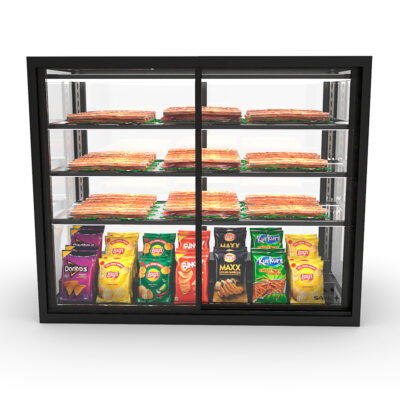 Vitrina Expositora Caliente Integra Drop-In Cristal Recto 3 Estantes 1000x600x815h mm IN-100-80NA Sayl