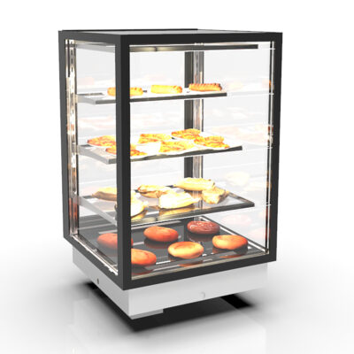 Vitrina Expositora Caliente Integra Drop-In Cristal Recto 3 Estantes 600x600x815h mm DP-60-80C Sayl