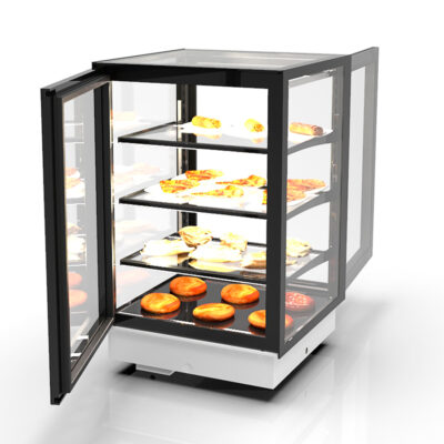 Vitrina Expositora Caliente Integra Drop-In Cristal Recto 3 Estantes 600x600x815h mm DP-60-80CA Sayl