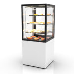Vitrina Expositora Caliente Integra con Base Cristal Recto 3 Estantes 600x600x1400h mm IN60/80-140CG Sayl