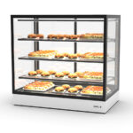 Vitrina Expositora Caliente Sobremostrador Integra Compacta Cristal Recto 3 Estantes 1000x600x950h mm IN-100-90C Sayl