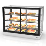 Vitrina Expositora Caliente Sobremostrador Integra Compacta Cristal Recto 3 Estantes 1200x600x950h mm IN-120-90CA Sayl