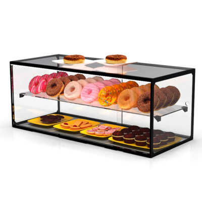 Vitrina Expositora Neutra para Pastelería 1 Estante Cristal Recto Sobremesa 920X390X375h mm EP36M Sayl