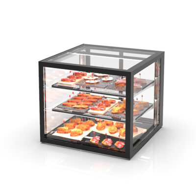 Vitrina Expositora Neutra para Pastelería Integra Drop-In Cristal Recto 2 Estantes 600x600x515h mm IN-60-50N Sayl