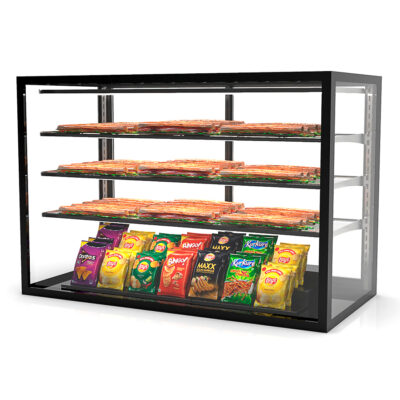 Vitrina Expositora Neutra para Pastelería Integra Drop-In Cristal Recto 3 Estantes 1000x600x815h mm IN-120-80N Sayl