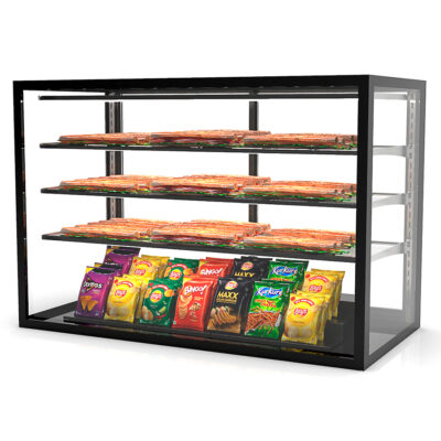 Vitrina Expositora Neutra para Pastelería Integra Drop-In Cristal Recto 3 Estantes 1200x600x815h mm IN-120-80N Sayl