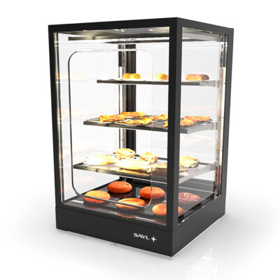 Vitrina Expositora Neutra para Pastelería Integra Drop-In Cristal Recto 3 Estantes 600x600x815h mm IN-60-80NG Sayl