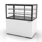 Vitrina Expositora Neutra para Pastelería Integra con Base Cristal Recto 2 Estantes 1000x600x1100h mm IN100/50-110N Sayl