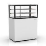 Vitrina Expositora Neutra para Pastelería Integra con Base Cristal Recto 2 Estantes 1000x600x1400h mm IN100/50-140N Sayl