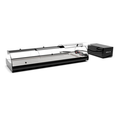 Vitrina Expositora Refrigerada para Buffets Cuba Plana Cristal Curvo Sobremesa Grupo Remoto Gama Self Service 1175x395x245h mm S6GRP Sayl