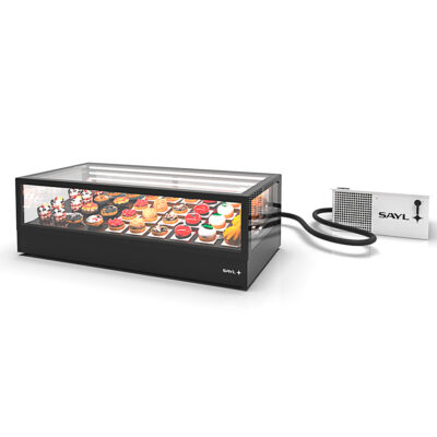 Vitrina Expositora Refrigerada para Pastelería Integra Grupo Remoto Cristal Recto 1200x600x400h mm IN120-40R Sayl