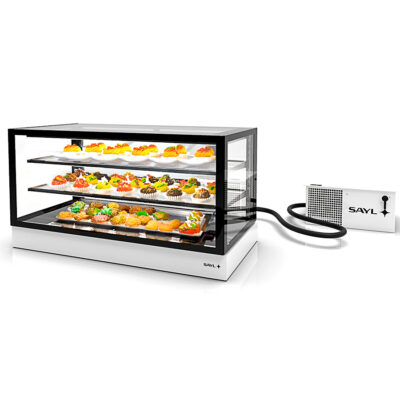 Vitrina Expositora Refrigerada para Pastelería Integra Grupo Remoto Cristal Recto 2 Estantes 1200x600x650h mm IN120-60R Sayl