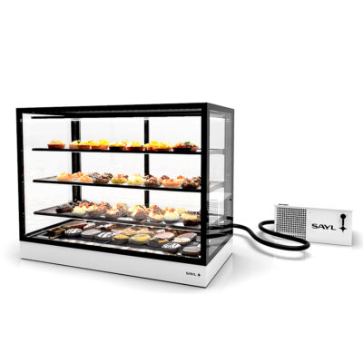 Vitrina Expositora Refrigerada para Pastelería Integra Grupo Remoto Cristal Recto 3 Estantes 1200x600x950h mm IN120-90R Sayl