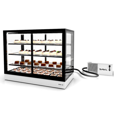 Vitrina Expositora Refrigerada para Pastelería Integra Grupo Remoto Cristal Recto 3 Estantes 1200x600x950h mm IN120-90RA Sayl