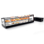 Vitrina Expositora Refrigerada para Tapas 1 Estante Cuba Plana Cristal Recto Grupo Remoto Sobremesa Gama KUBE 1175x385x360h mm VCKB6GRP Sayl