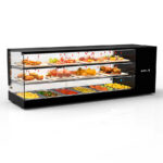 Vitrina Expositora Refrigerada para Tapas 2 Estantes 6 Bandejas GN 1/3x40 Cristal Recto Sobremesa Gama LOGIC 1320x380x460h mm TRIPLE VTLG26-2 Sayl