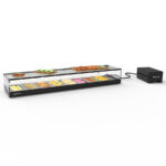 Vitrina Expositora Refrigerada para Tapas 8 Bandejas GN 1/3x40 Cristal Recto Grupo Remoto Sobremesa Gama LOGIC 1540x385x225h mm VTLG8GR Sayl