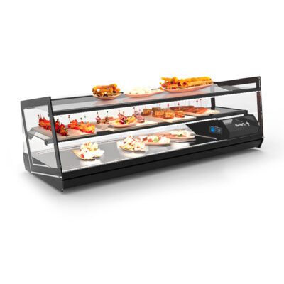 Vitrina Expositora Refrigerada para Tapas Cuba Plana 1 Estante Cristal Recto Gama KUBE 970x395x360h mm VCKB4P Sayl