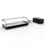Vitrina Expositora Refrigerada para Tapas Cuba Plana Cristal Curvo Grupo Remoto Sobremesa Gama SHARK 840x395x270h mm SK4GRP Sayl