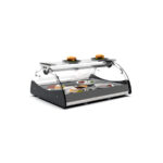 Vitrina Expositora Caliente Calor Seco Autoservicio para Tapas Sobremesa Crista Curvo 2 Bandejas GN 1/1 1x65 Gama Maxiself 690x650x320h mm CSMX2E Sayl