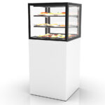 Vitrina Expositora Caliente Integra con Base Cristal Recto 2 Estantes 600x600x1400h mm IN60/50-140C Sayl