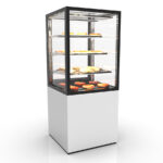 Vitrina Expositora Caliente Integra con Base Cristal Recto 3 Estantes 600x600x1400h mm IN60/80-140C Sayl