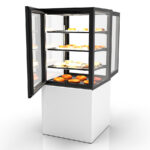Vitrina Expositora Caliente Integra con Base Cristal Recto 3 Estantes 600x600x1400h mm IN60/80-140CA Sayl