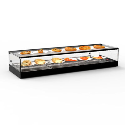 Vitrina Expositora Caliente para Tapas Calor Seco Cristal Recto Modular Gama LOGIC 1190x395x225h mm CLO6SL Sayl