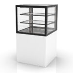 Vitrina Expositora Neutra para Pastelería Integra con Base Cristal Recto 2 Estantes 600x600x1100h mm IN60/50-110N Sayl