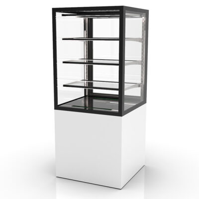 Vitrina Expositora Neutra para Pastelería Integra con Base Cristal Reto 3 Estantes 600x600x1400h mm IN60/80-140N Sayl