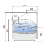 Vitrina Expositora Refrigerada con Reserva para Carnicería y Charcutería Cristal Recto Evaporador Ventilado Serie JUNIPER VE-10-RC-TF 1265x1100x1235h mm VE-10-13-RC-TF Docriluc - Imagen 3
