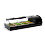Vitrina Expositora Refrigerada para Buffets 4 Bandejas GN 1/3x40 Cristal Curvo Sobremesa Gama Self-service 970x380x245h mm S4N Sayl
