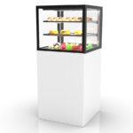 Vitrina Expositora Refrigerada para Pastelería Integra con Base Cristal Recto 2 Estantes 600x600x1400h mm IN60/50-140 Sayl