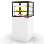 Vitrina Expositora Refrigerada para Pastelería Integra con Base Cristal Recto 2 Estantes 600x600x1400h mm IN60/50-140G Sayl