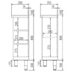 Mesa Auxiliar Acero Inoxidable 1 Estante Serie AEGIS 1495x600x1040h mm ENFM35-150 Docriluc - Imagen 3