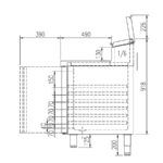 Mesa Refrigerada para Ingredientes 14 Cubetas GN 1/6 - 5 Puertas Opacas 5 Estantes 686 Litros Serie ARGENTUM 2695x700x850h mm MIE-70-270-1/6 Docriluc - Imagen 3