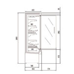 Mural-Refrigerado-Inoxidable-1-Puerta-4-Estantes-Evaporador-Ventilado-Serie-CEDAR-685X654x2000h-mm-DG0-06-I-M1-M2-Docrilucs