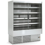 Mural Refrigerado Inoxidable para Carnes y Lácteos 2 Puertas 8 Estantes Evaporador Ventilado Serie CEDAR 1623x654x2000h mm DG0 15 I M1-M2 Docriluc