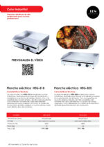 Plancha Eléctrica Sobremesa Placa Lisa Acero Inoxidable 550x430x240h mm HEG-818 HS - Imagen 2