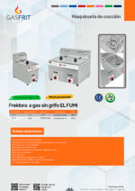 Freidora a Gas sin Grifo de Vaciado 1 Cuba 18 Litros Sobremesa 290x530x440h mm SZ-71 GASFRIT - Imagen 2