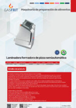 Laminadora Formadora de Pizza 2 Rodillos 40 cm 440x340x640h mm EMP.HA.01.Y GASFRIT - Imagen 2