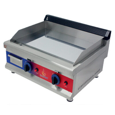 Plancha a Gas de Acero Inoxidable Placa Lisa Cromo Duro Sobremesa 650x575x365h mm GF011C GASFRIT