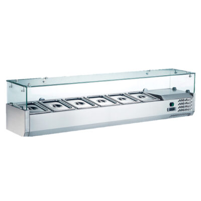 https://donbar.es/wp-content/uploads/2026/03/Vitrina-de-Ingredientes-Refrigerada-Sobremesa-5-Cubetas-GN-1-3-150-1-Cubeta-GN-1-2-150-Cupula-de-Cristal-1500x380x440h-mm-GFX62-GASFdRfIT.jpg