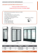 Armario Expositor Refrigerado Blanco 1 Puerta de Cristal 4 Estantes 300 Litros 590x550x1950h mm LC-300  EUTRON - Imagen 2