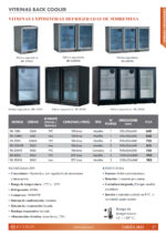 Armario Expositor Refrigerado Negro 1 Puerta de Cristal 2 Estantes Sobremesa 120 Litros 595x536x840h mm  RB-150H EUTRON - Imagen 2