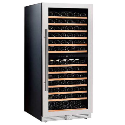 Armario Expositor Refrigerado para Vinos 1 Puerta de Cristal 162 Botellas 12 Estantes 600x700x1600h mm CV 16 2T INFRIMA