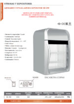 Armario Expositor de Congelación Blanco 1 Puerta de Cristal 4 Estantes 100 Litros 600x605x940h mm SD-100 EUTRON - Imagen 2