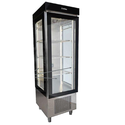 Armario de Maduración de Carne Negro 1 Puerta de Cristal 2 Estantes 600x650x1950h mm MC1 INFRIMA