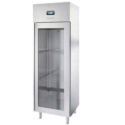 Armario de Maduración de Carne de Acero Inoxidable Gris 1 Puerta de Cristal 2 Estantes 720x800x2020h mm AMP1 INFRIMA